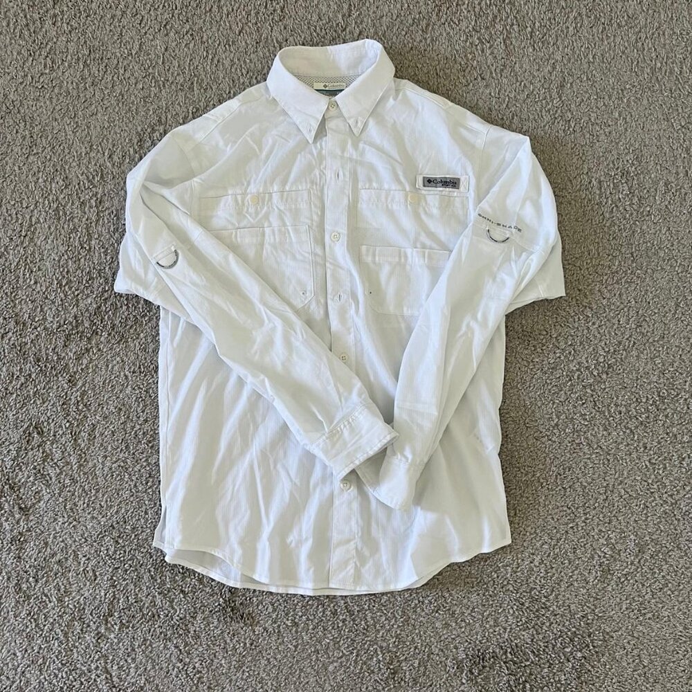 Columbia Men's Plus Tamiami II Long Sleeve Shirt, White